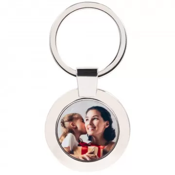 Porte clef rond metal perso