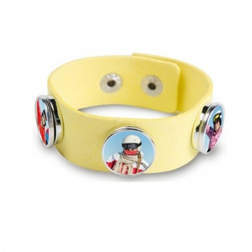 Bracelet jaune personnalisé photos