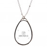 Collier avec photo forme ovale