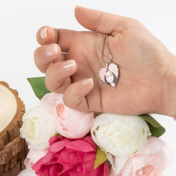 Pendentif en forme de coeur et avec votre photo imprimée