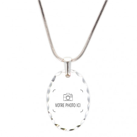Pendentif ovale avec photo personnalisé