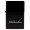 Briquet noir mat avec personnalisation texte