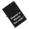 Briquet noir mat gravure et personnalisation texte