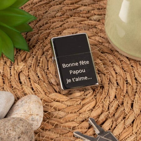 Briquet personnalisé avec texte ou photo