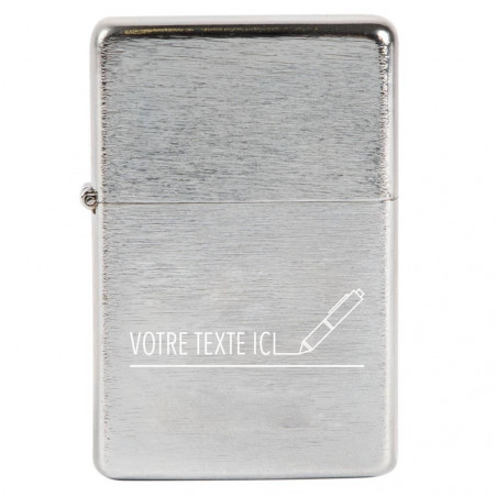 Briquet métal avec personnalisation texte