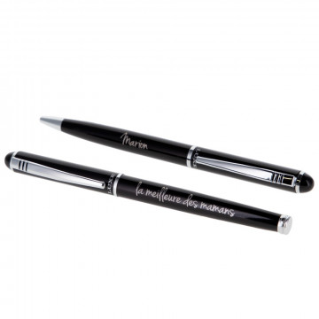 Parure de 2 stylos luxe noir 