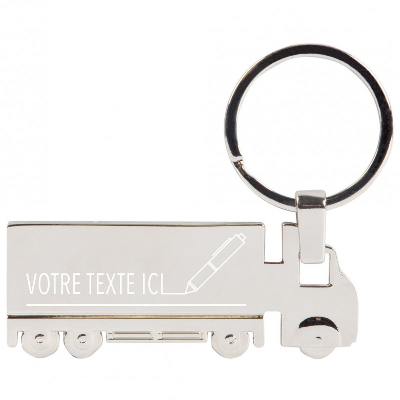 ODETOJOY Porte-clés de camion en métal argenté pour porte-clés de