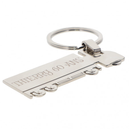 Personnalisation porte clef camion gravé