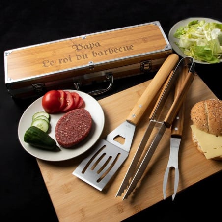 Coffret en bois barbecue