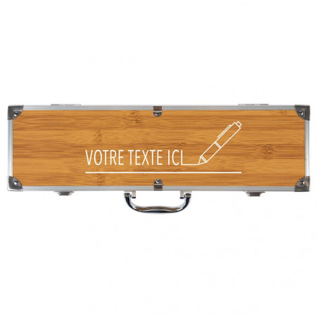 Coffret bois barbecue gravure texte