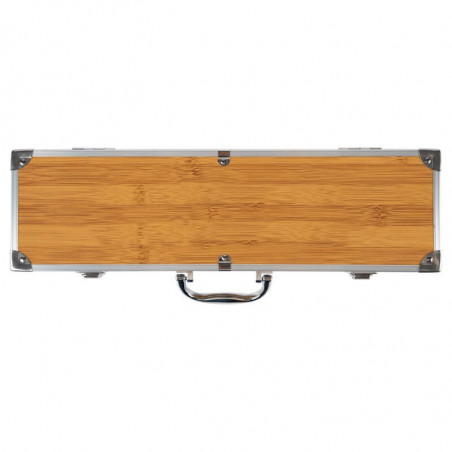 Coffret avec couverts pour barbecue gravure texte