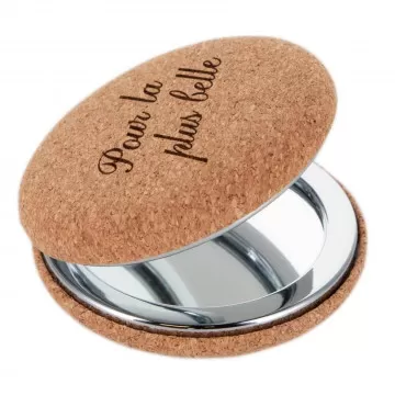 Miroir de poche personnalisé gravé