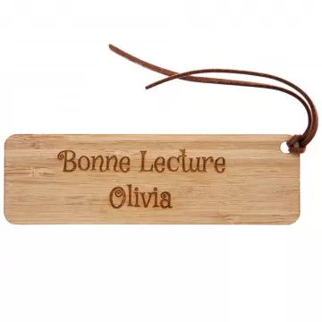 Marque page en bois gravé
