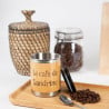 Mini mug en bois gravure texte