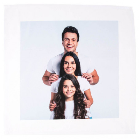 Serviette de table textile personnalisable photo