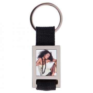 Porte-clefs d'appartement personnalisé Texte et Photo | Rectangulaire