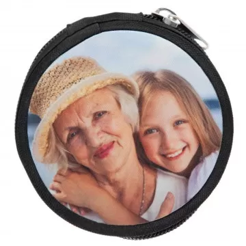Porte monnaie rond à personnaliser avec photo