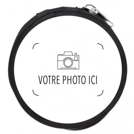 Porte monnaie rond photo personnalisé