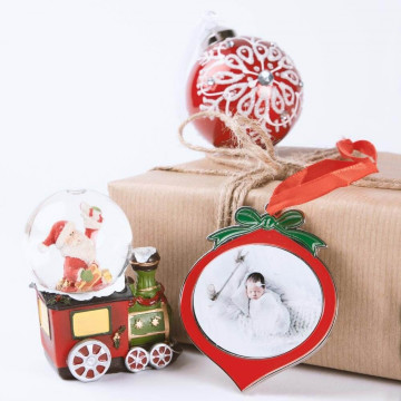 Décoration de Noel florale personnalisée photo colorée