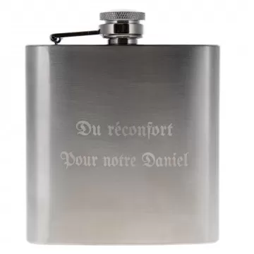 Flasque à Whisky personnalisée avec gravure texte