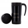 Mug noir isotherme avec gravure