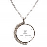 Pendentif rond avec strass photo personnalisable