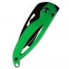 Personnalisation couteau acier vert gravure