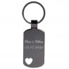 Porte clef plaque et coeur intégré