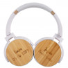 Casque bluetooth bois gravé