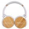 Casque bluetooth bois gravure texte