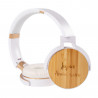 Casque bluetooth musique bois gravé