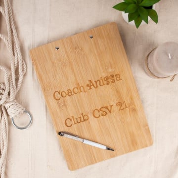 Porte document en bois personnalisé