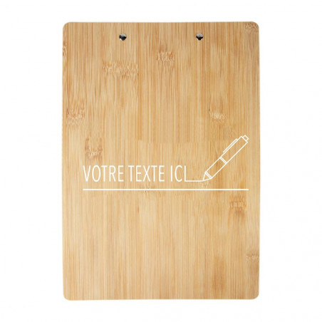 Clipboard bois gravure texte