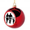 Boule noel personnalisée rouge