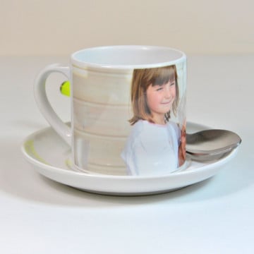 Tasse à expresso personnalisée avec une photo