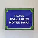 Plaque de rue texte personnalisé paris