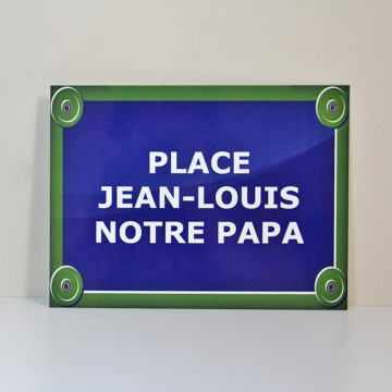 Plaque de rue parisienne personnalisée