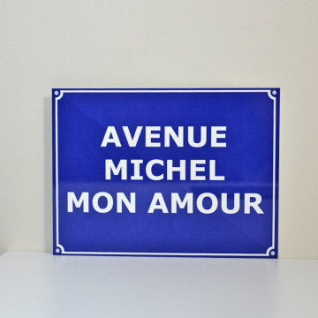 Plaque de rue personnalisée avec du texte