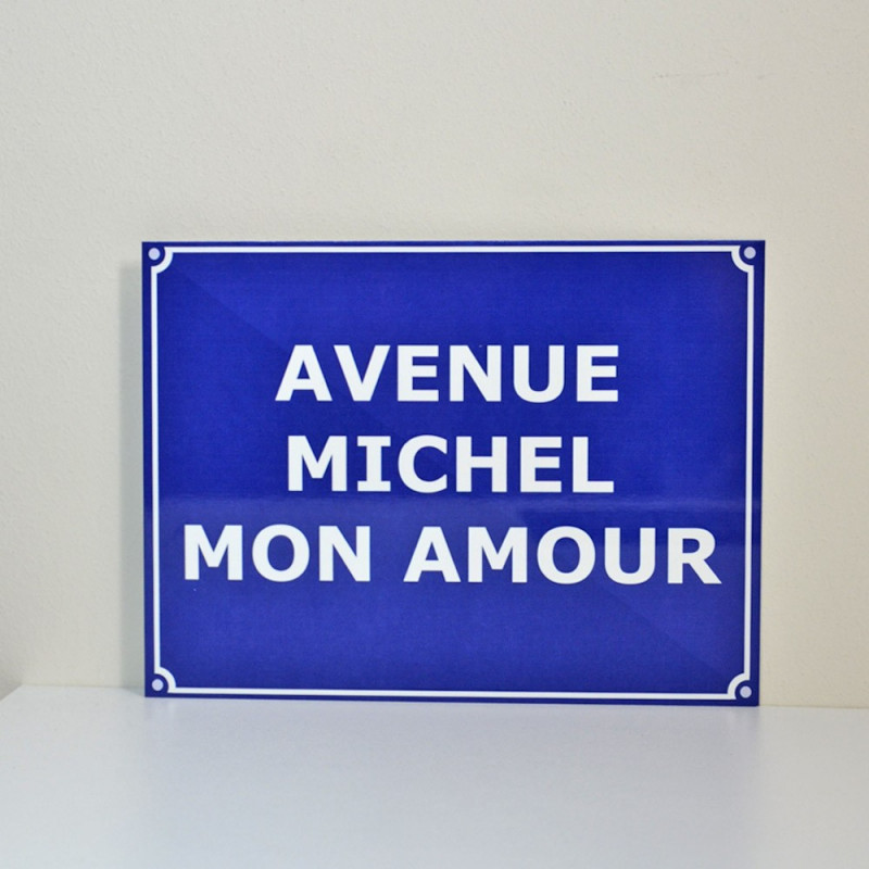 Plaque de rue personnalisée avec photo