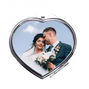 Miroir en forme de coeur personnalisé photo