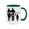 Mug vert foncé personnalisé