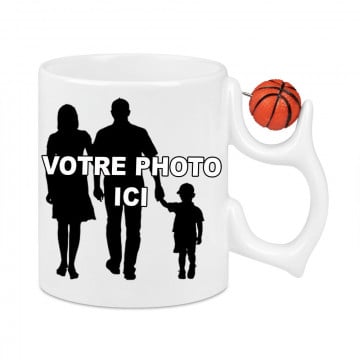 Mug photo avec ballon de basket
