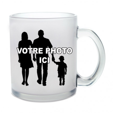 Mug en verre givré personnalisée