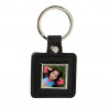 Porte clef cuir carre photo