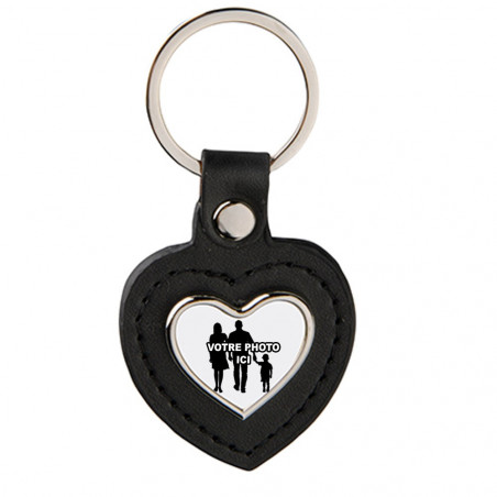 porte clef cuir coeur personnalisé