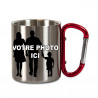 Tasse inox photo rouge