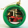 Boule noel verte personnalisable