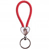 porte clé coeur personnalisé corde rouge