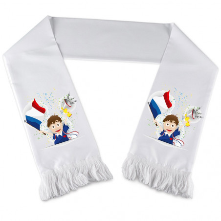 echarpe personnalisée blanche