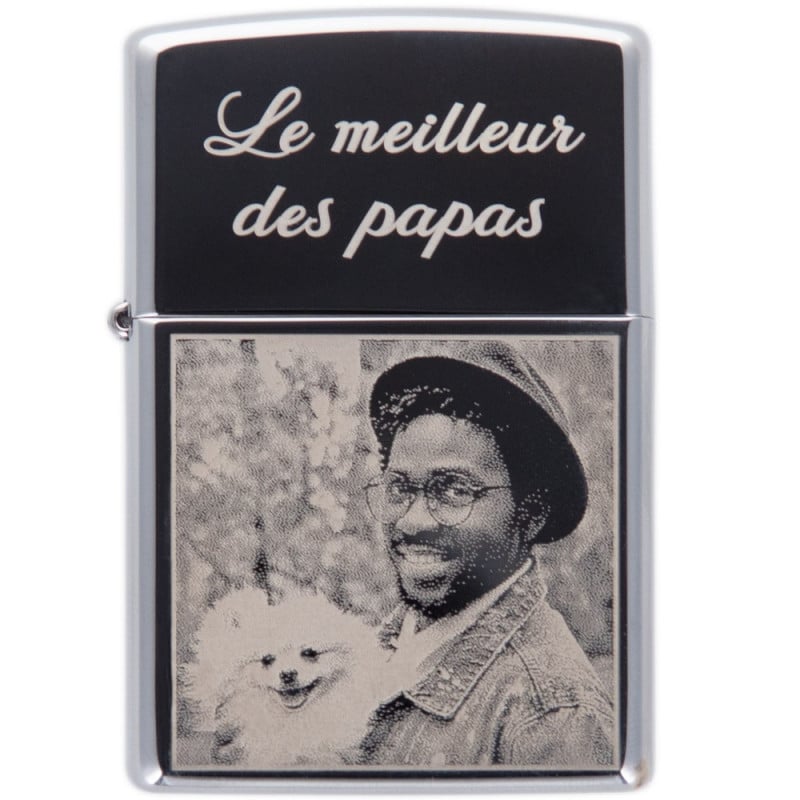 briquet zippo tempête gravé